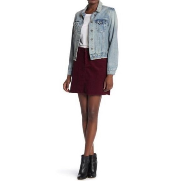 Blank NYC Dresses & Skirts - Blank NYC Mini A Line Merlot Corduroy Skirt 26